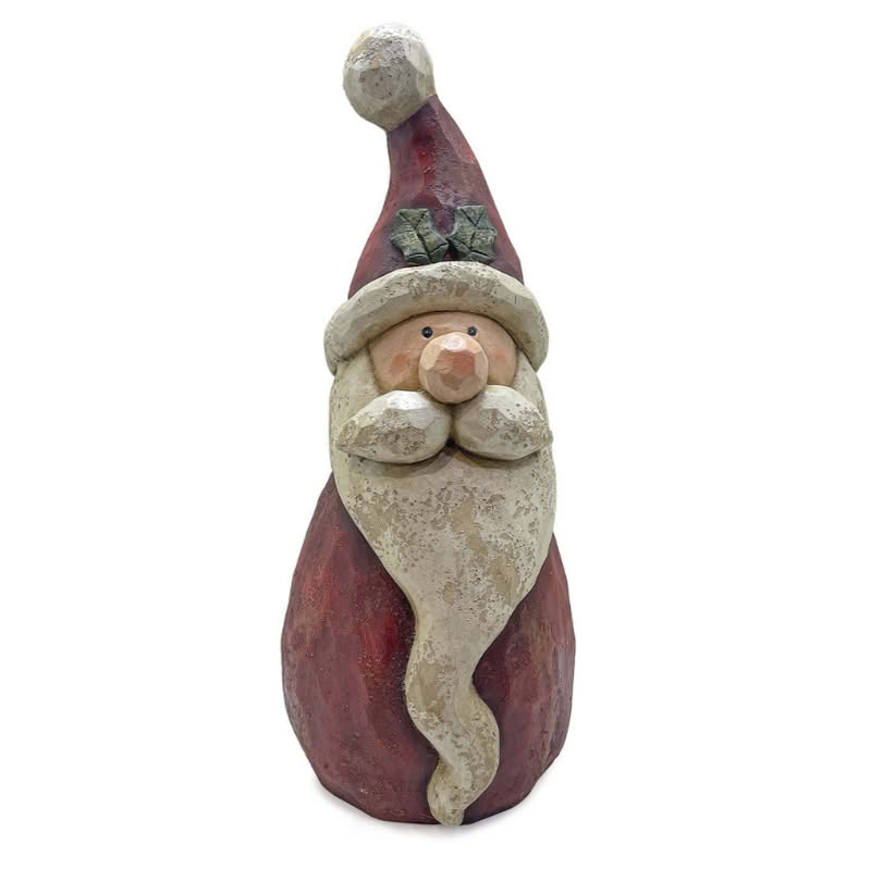 Babbo Natale decorativo da appoggio alto 73 cm, realizzato in ceramica, perfetto come decorazione di Natale